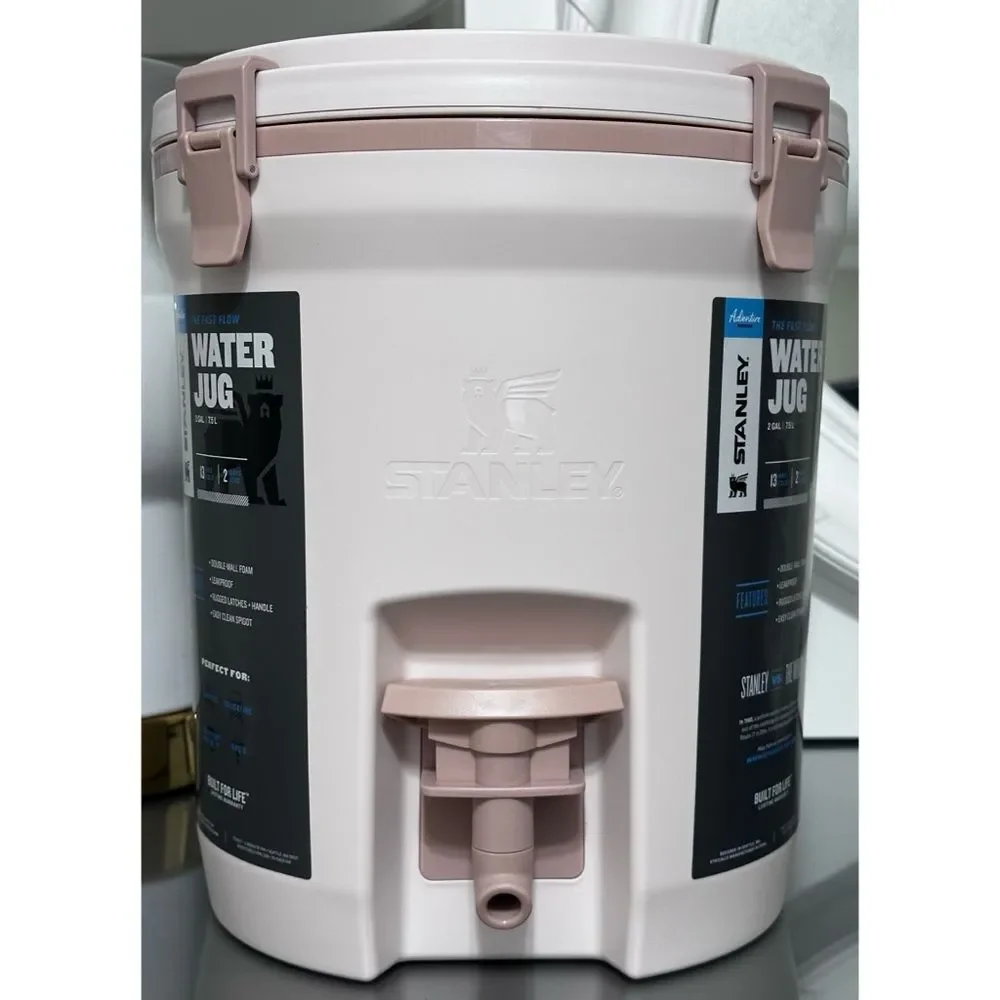 STANLEY Adventure Fast Flow 2 Gal Water Jug, ROSE QUARTZ - Picture 2 of 10